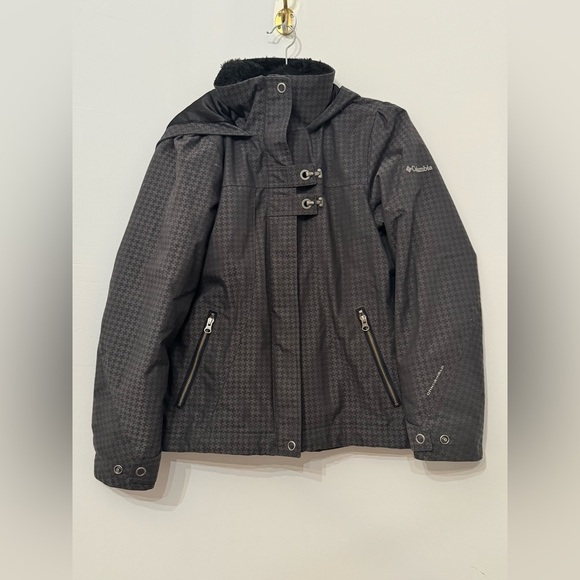 Women’s Columbia Omni Shield Abbot Kinney Houndstooth Faux Fur Winter Jacket M - Picture 2 of 14